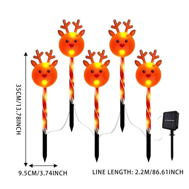  Solar-Powered LED Christmas pathway lights