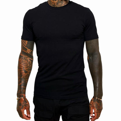 Slim Fit White and Black Tees Crewneck (3 Pack)