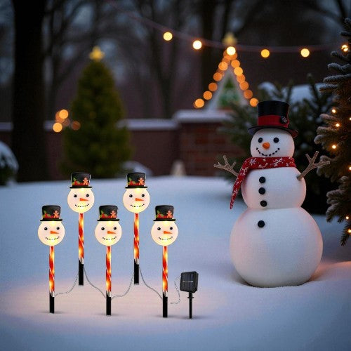 Solar-Powered LED Christmas pathway lights