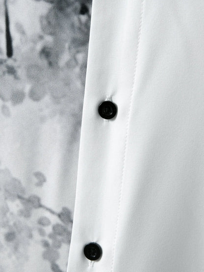 Manfinity Men Plants Print Button up Shirt 