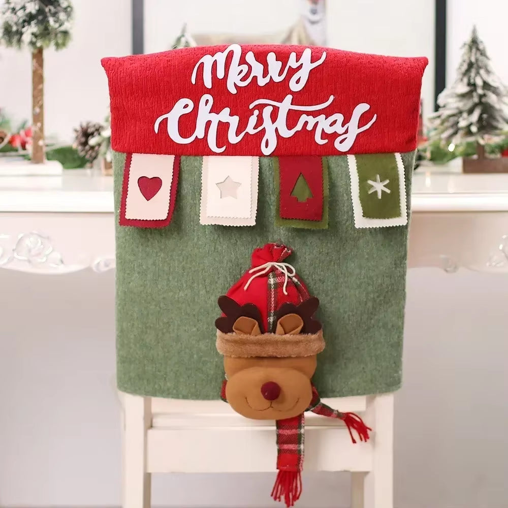 Christmas Chair Decoration. Chair Cover