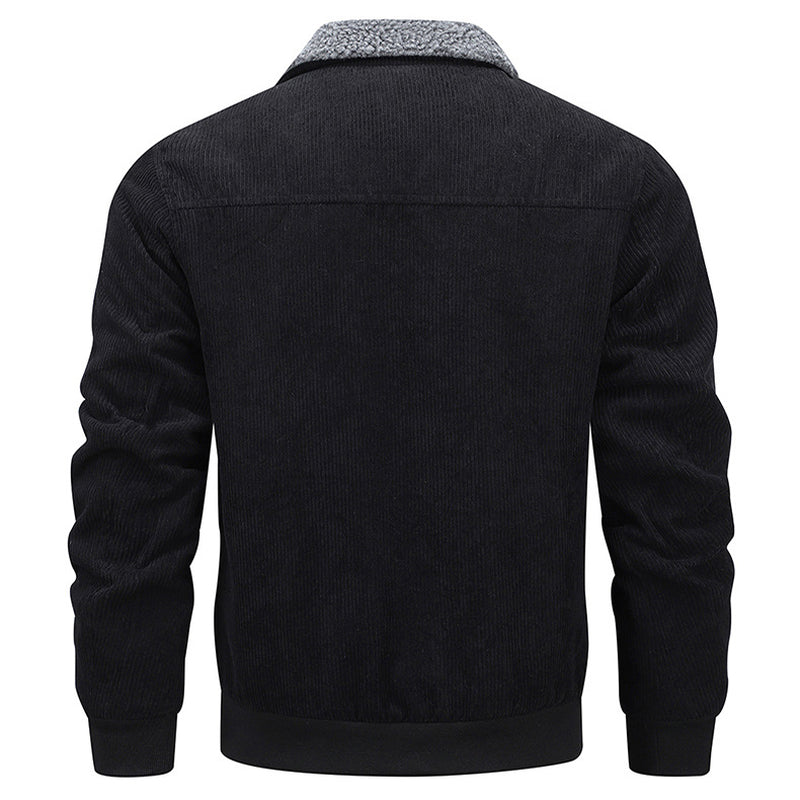 Winter Lapel Fleece Jacket Warm Thicken Cotton Coat