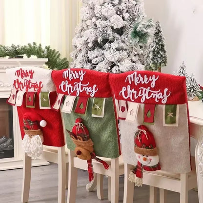 Christmas Chair Decoration. Chair Cover