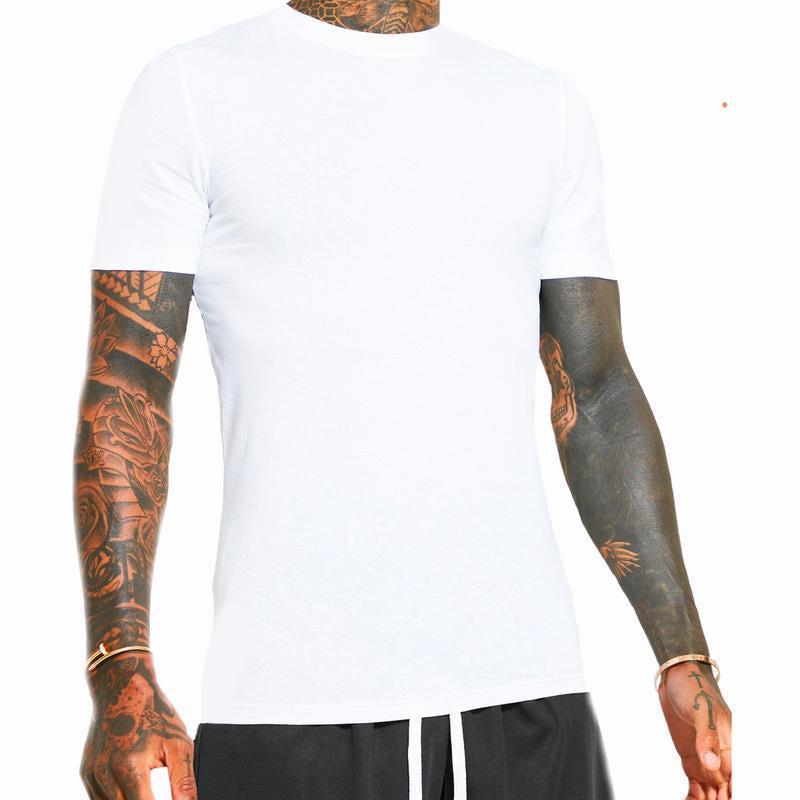 Slim Fit White and Black Tees Crewneck (3 Pack)